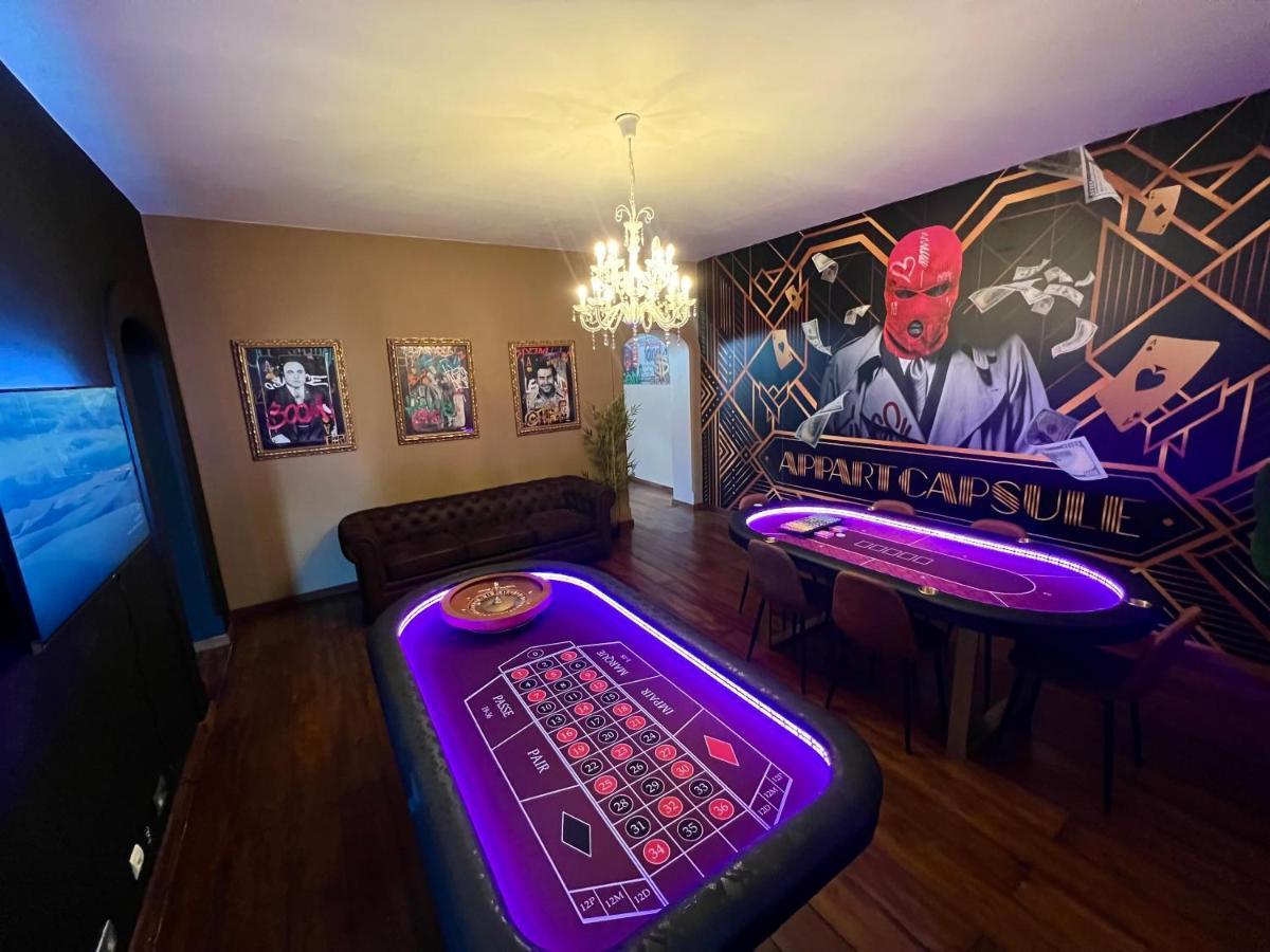 몽스 Capsule Casino - Jacuzzi - Billard - Netflix - Console & Jeux 아파트 외부 사진